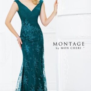 Teal Mother of the Bride Dress Montage by Mon Cheri 217936